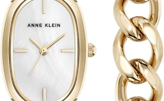 Anne Klein Women’s Chain Bracelet Watch Set