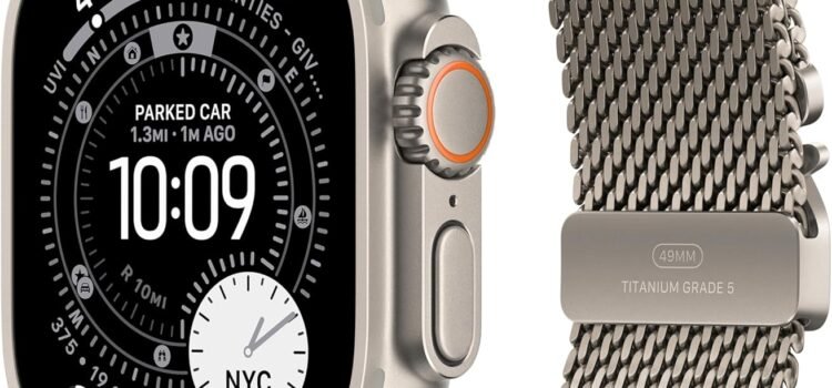 Apple Watch Ultra 3 [GPS + Cellular 49mm] Running & Multisport Smartwatch w/Rugged Titanium Case w/Natural Titanium Milanese Loop – S. Satellite Communications, Advanced Health & Fitness Tracking