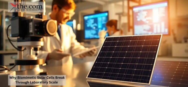 Why Biomimetic Solar Cells Break Through Laboratory Scale