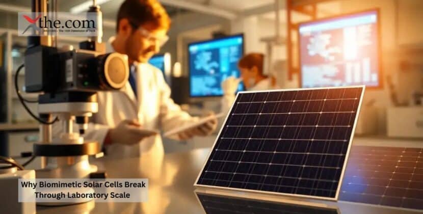Why Biomimetic Solar Cells Break Through Laboratory Scale