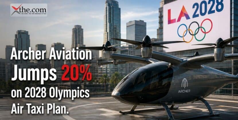 Archer Aviation Jumps 20% on 2028 Olympics Air Taxi Plan.