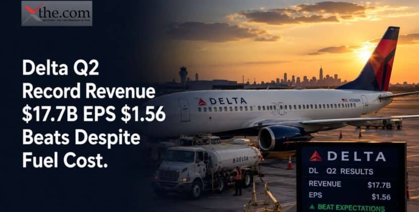 Delta Q2 Record Revenue $17.7B EPS $1.56 Beats Despite Fuel Cost.