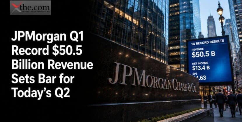 JPMorgan Q1 Record $50.5 Billion Revenue Sets Bar for Today’s Q2
