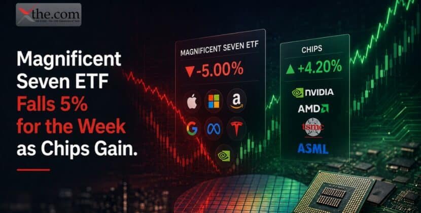 Magnificent Seven ETF Falls 5% for the Week as Chips Gain.