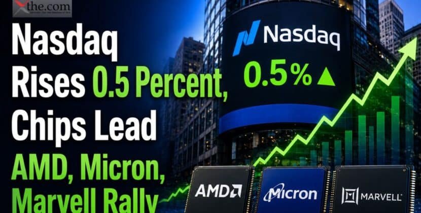 Nasdaq Rises 0.5 Percent, Chips Lead AMD, Micron, Marvell Rally