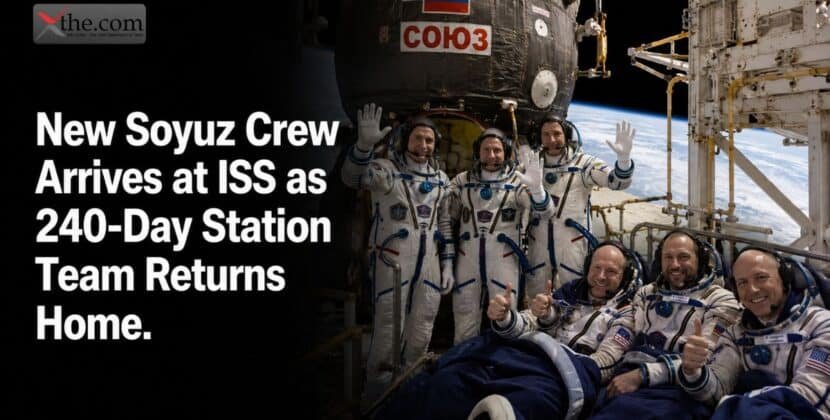 New Soyuz Crew Arrives at ISS as 240-Day Station Team Returns Home.