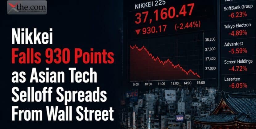 Nikkei Falls 930 Points as Asian Tech Selloff Spreads From Wall Street