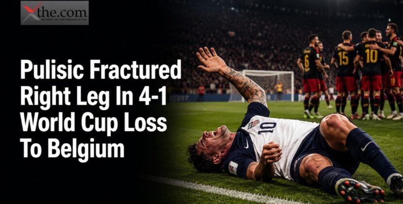 Pulisic Fractured Right Leg In 4-1 World Cup Loss To Belgium.