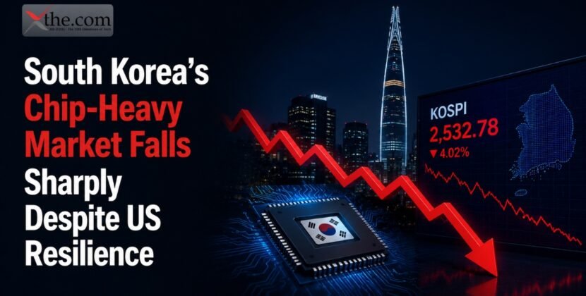 South Korea’s Chip-Heavy Market Falls Sharply Despite US Resilience