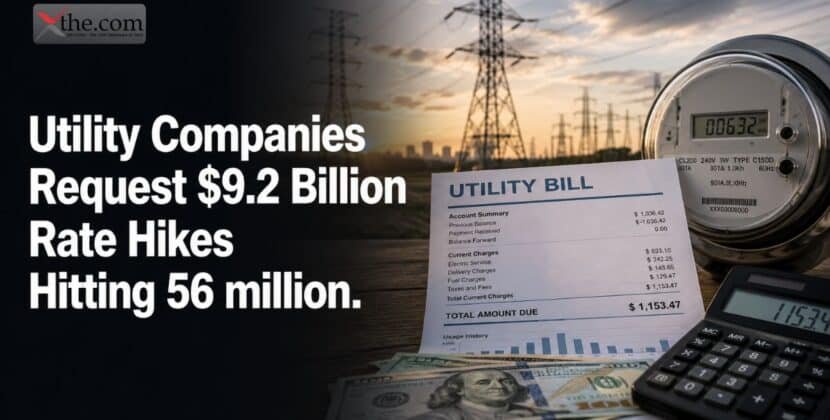 Utility Companies Request $9.2 Billion Rate Hikes Hitting 56 million.