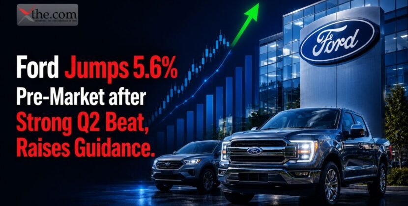 Ford Jumps 5.6% Pre-Market after Strong Q2 Beat, Raises Guidance.