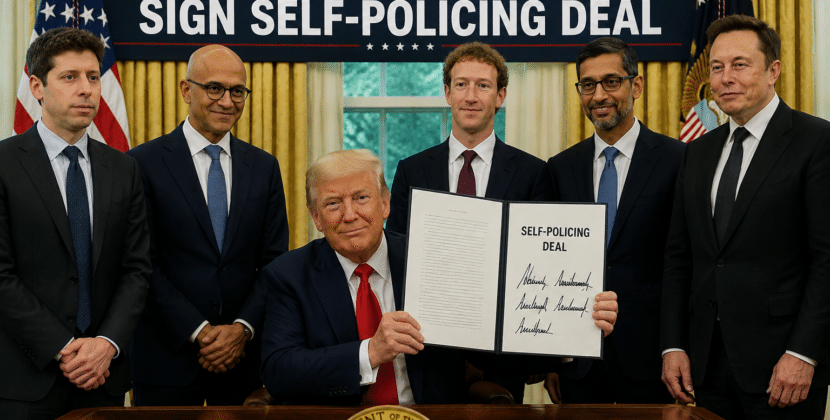Trump AI CEOs Sign Self-Policing Deal