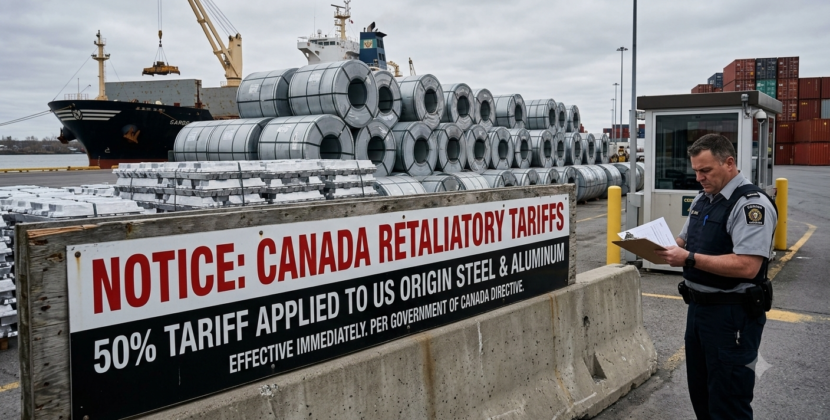 Canada Retaliatory Tariffs Hit US Steel and Aluminum at 50 Percent