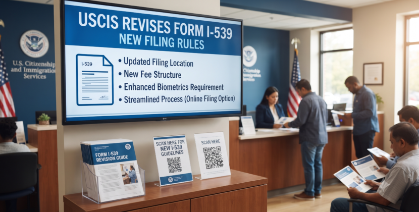 USCIS Revises Form I-539 New Filing Rules