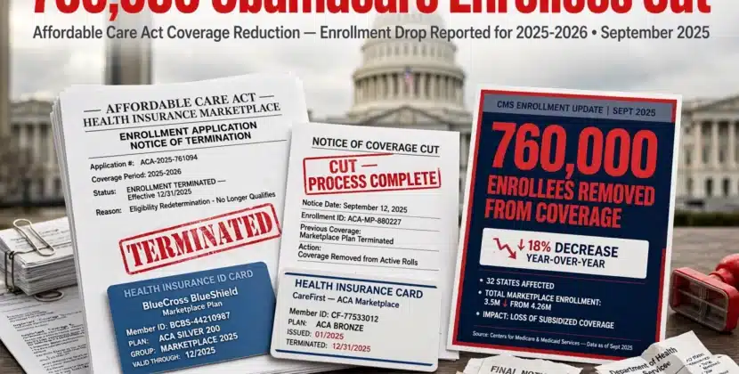 760,000 Obamacare Enrollees Cut
