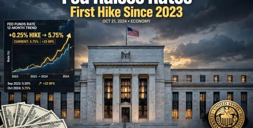 Fed Raises Rates First Hike Since 2023