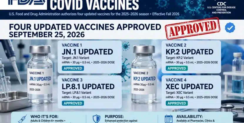 FDA Approves 4 Updated COVID Vaccines