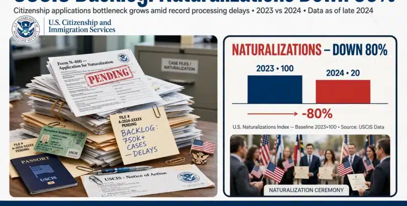 USCIS Backlog: Naturalizations Down 80%