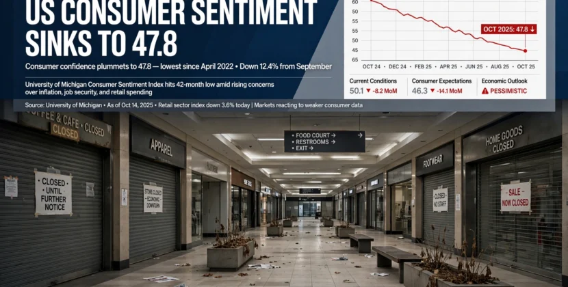 US Consumer Sentiment Sinks to 47.8