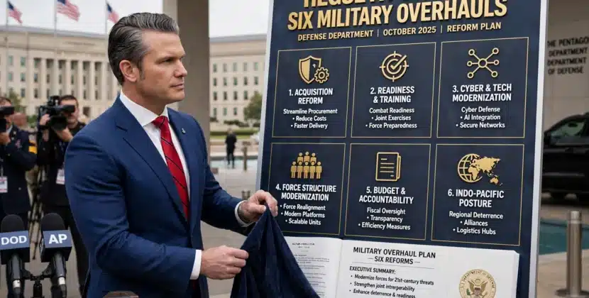 Hegseth Unveils Six Military Overhauls