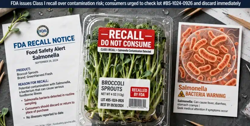Broccoli Sprouts Recalled in Salmonella