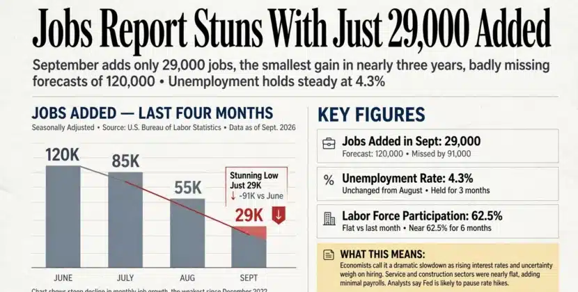 Jobs Report Stuns With Just 29,000 Added
