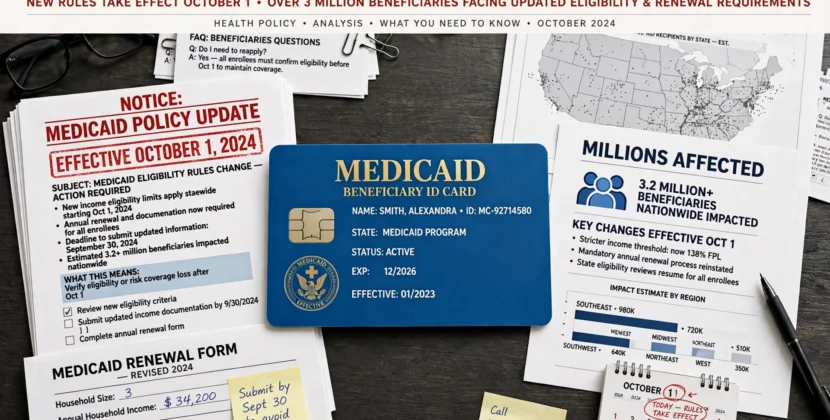 Medicaid Rules Change for Millions Oct 1