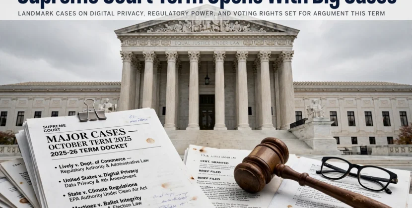 Supreme Court Term Opens With Big Cases
