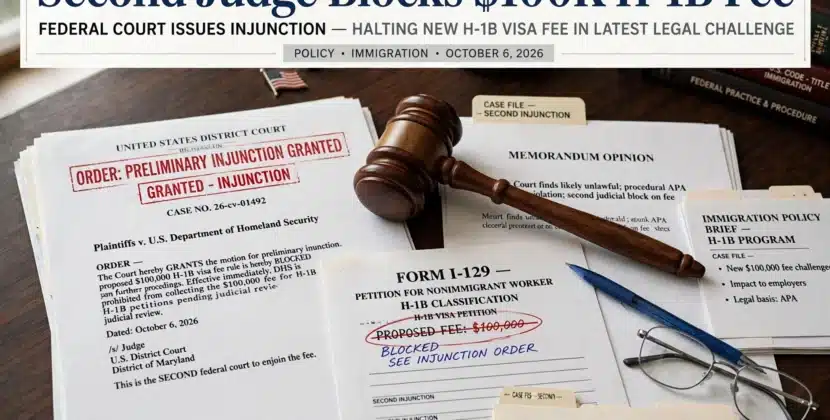 Second Judge Blocks $100K H-1B Fee