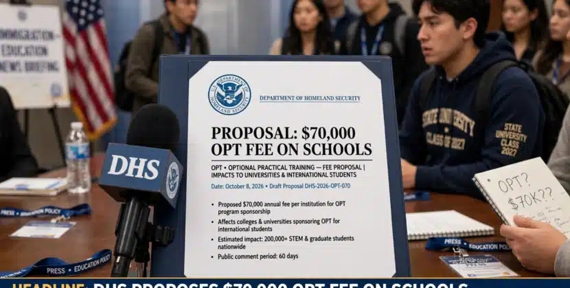 DHS Proposes $70,000 OPT Fee on Schools