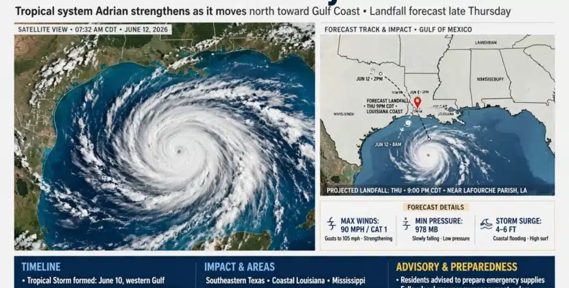 First 2026 Hurricane Eyes Gulf Landfall