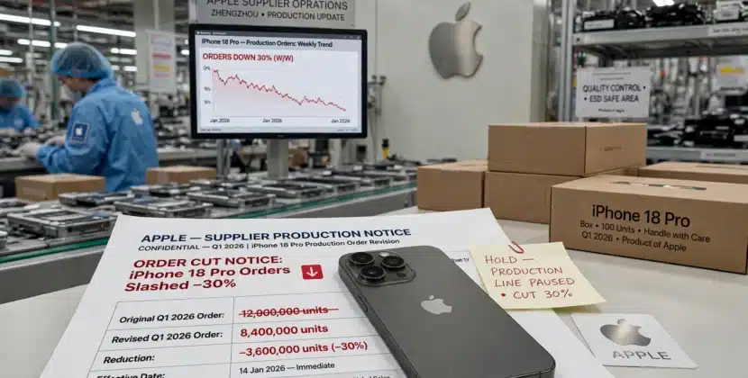 Apple Slashes iPhone 18 Pro Orders