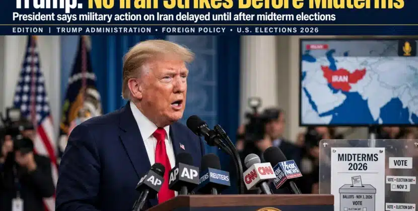Trump: No Iran Strikes Before Midterms