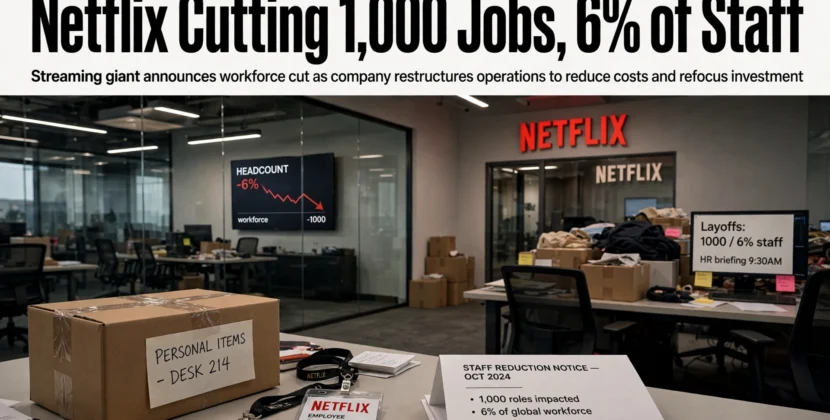 Netflix Cutting 1,000 Jobs, 6% of Staff