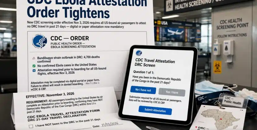 CDC Ebola Attestation Order Tightens